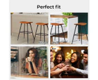 Levede 2x Bar Stools Kitchen Bar Pub Stool Counter Dining Chairs PU Leather Tan