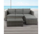 Levede 5pcs Outdoor Sofa Set Patio Furniture Setting Garden Chair Table Lounge - Mixed grey