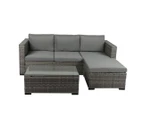 Levede 5pcs Outdoor Sofa Set Patio Furniture Setting Garden Chair Table Lounge - Mixed grey