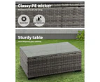 Levede 5pcs Outdoor Sofa Set Patio Furniture Setting Garden Chair Table Lounge - Mixed grey