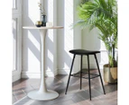 Levede 2x Round Bar Table Pub Tables Kitchen Marble Tulip Metal Base White