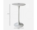 Levede 2x Round Bar Table Pub Tables Kitchen Marble Tulip Metal Base White