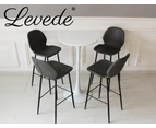 Levede 2x Round Bar Table Pub Tables Kitchen Marble Tulip Metal Base White