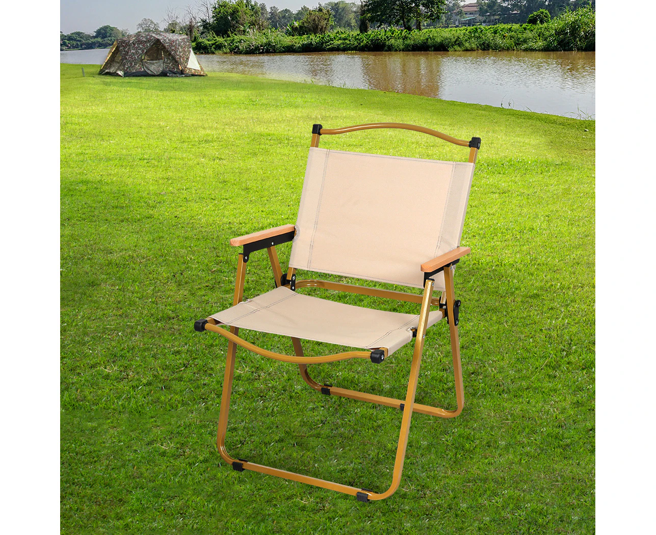 Levede Camping Chair Folding Outdoor Portable Foldable Fish Chairs Beach Picnic