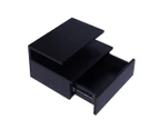 Levede 2 Drawer LED Floating Bedside Table Black