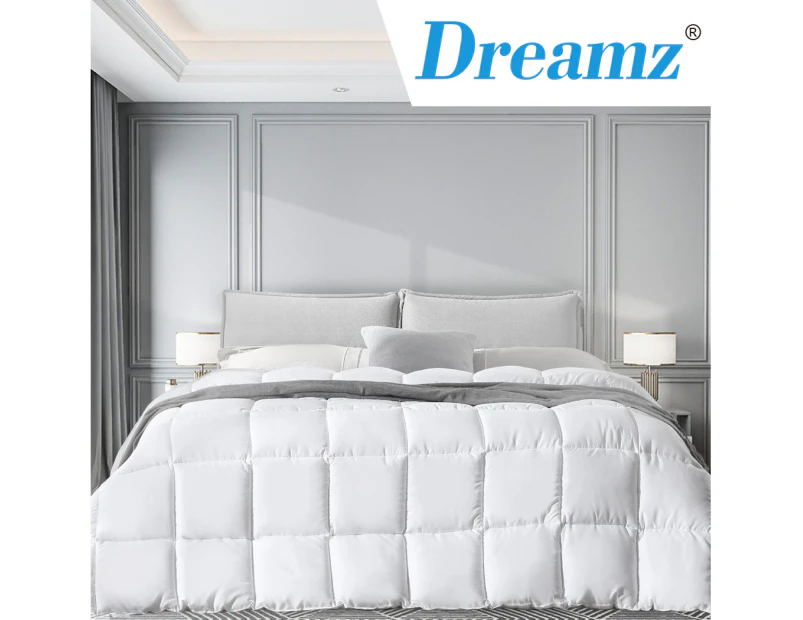 DreamZ Microfiber Microfibre Bamboo Winter Summer Quilt Duvet Doona All Sizes - White