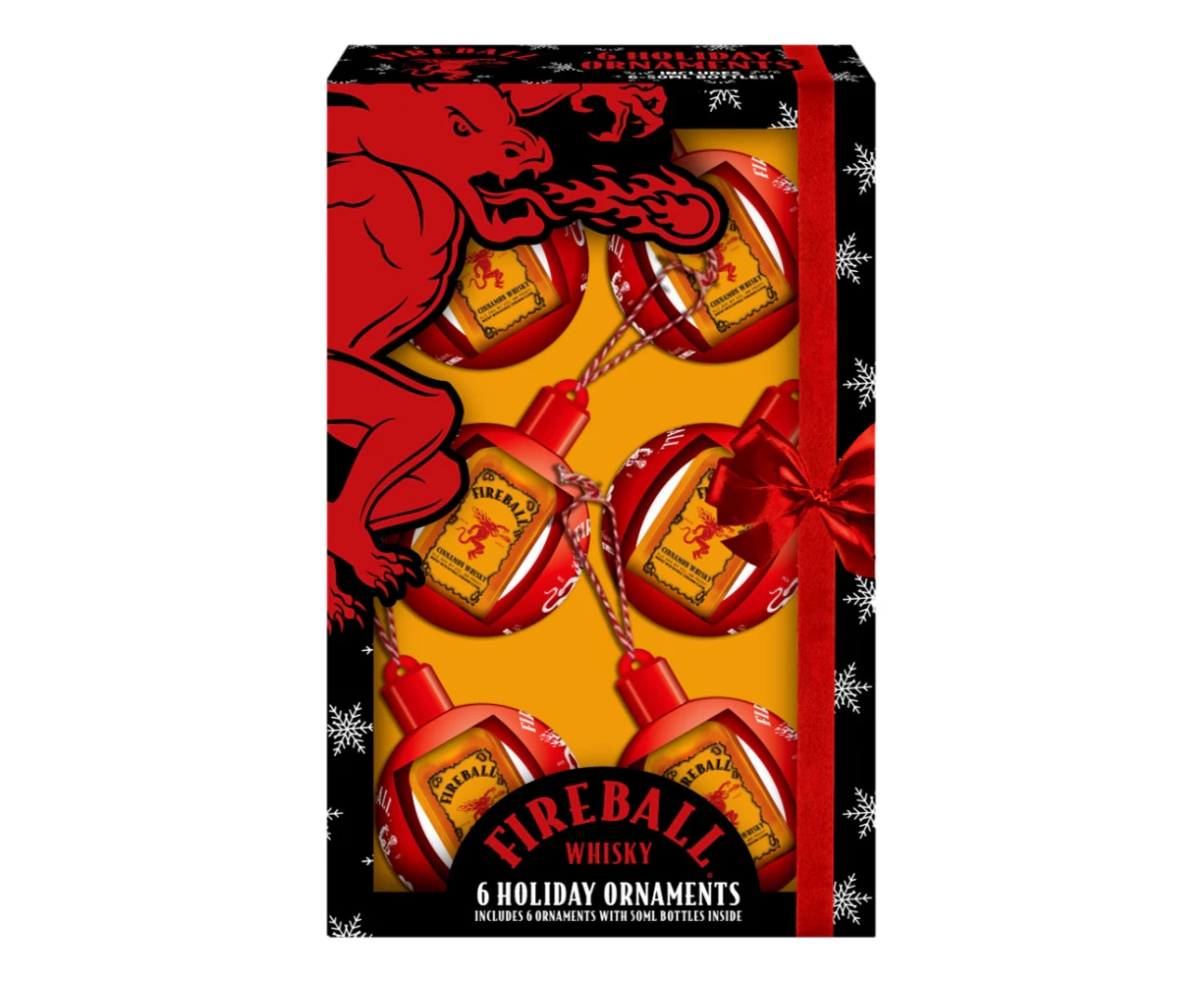 Fireball Whisky Holiday Ornaments Gift Box (6X50ML)