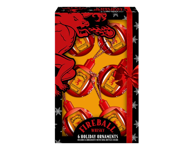 Fireball Whisky Holiday Ornaments Gift Box (6X50ML)