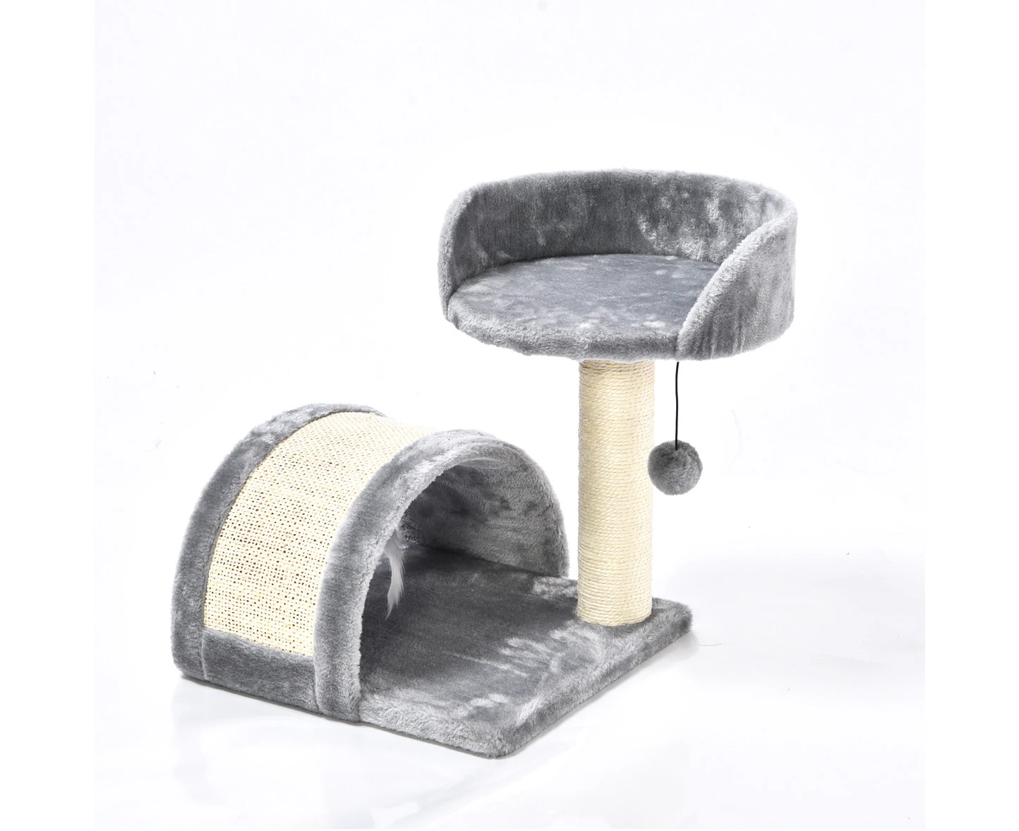 Cutie Paws Multi Level Cat Tree Cat Furniture Climb Post 45cm Grey