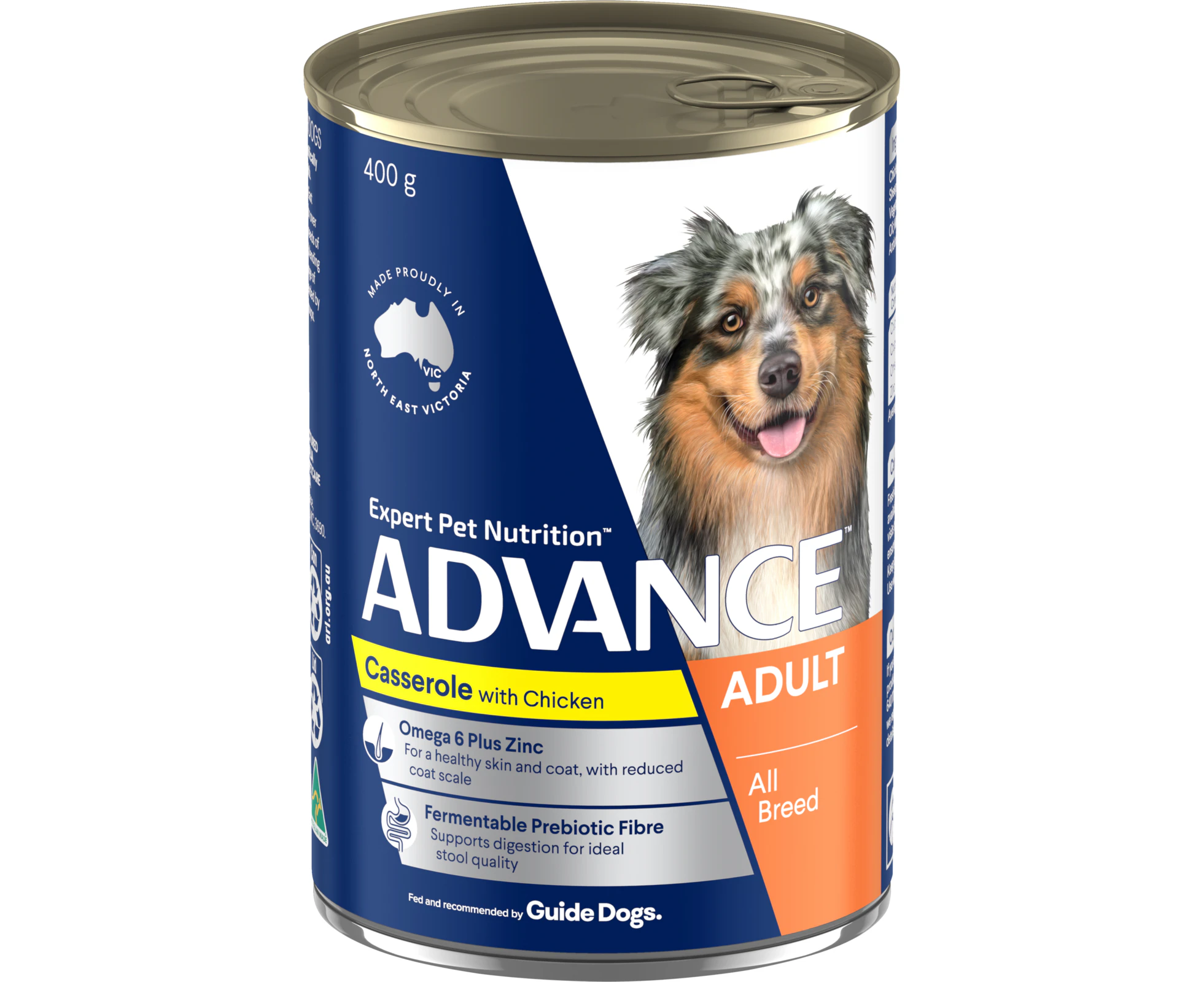 Advance Dog All Brd Adult Chick Cass 12X400G