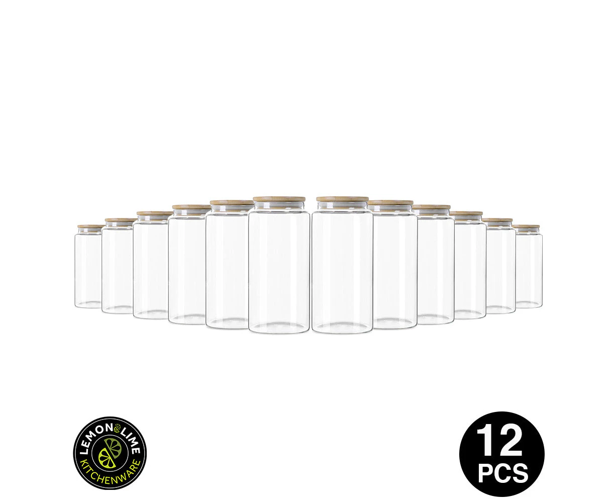 Lemon & Lime 1.25L CAMDEN GLASS JAR BAMBOO LID 12PCS