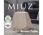 MIUZ Coffee Table Concrete Side Table 50.8 x 50.8 x 45.72cm Hexagon Pedestal Design Grey - Grey