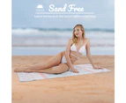 LINENOVA Sand Free Beach Towel -160x80cm Quick Dry Towel(Geometric ）