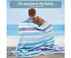 LINENOVA Oversized Microfiber Beach Towel-160x160cm Quick Dry Sand Free Camping Blanket