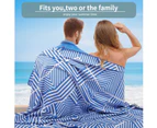 LINENOVA Oversized Microfiber Beach Towel-160x160cm Quick Dry Sand Free Camping Blanket