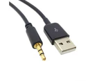 Micro USB 3.0 to 3.5mm AUX Audio Adapter Cable With USB Power Supply For Samsung Galaxy Note3 N9005 Mobile Phone - Black