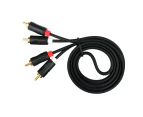 Premium RCA Audio Cable 2RCA to 2 RCA Male to Male Gold-Plated For STB DVD TV Amplifer 1.5M ~ 20M - 15M