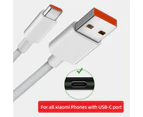 Premium USB Type-C (USB-C) Adapter Cable 6A Fast Charging Data Sync Power Supply Charger Adapter Cord