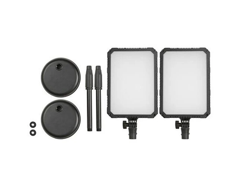 Nanlite Compac 24B Colour Adjustable LED Soft Panel Twin Kit with Desktop Stands - Black