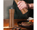 Wood Salt and Pepper Grinder Mill -Manual Wooden Salt Grinder Pepper Mill Shakers Refillable-6 inch acacia wood