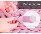 Dreamz Knitted Weighted Blanket Chunky Bulky Knit Throw Blanket 9KG Pink