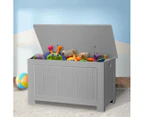 Levede Kids Toy Box Storage Chest Cabinet Container Clothes Organiser Grey - Grey