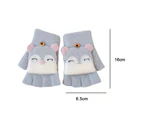 Cartoon Convertible Flip Top Gloves， Toddler Kids Winter Gloves for Girls Boys 3-8 Yrs,style 3