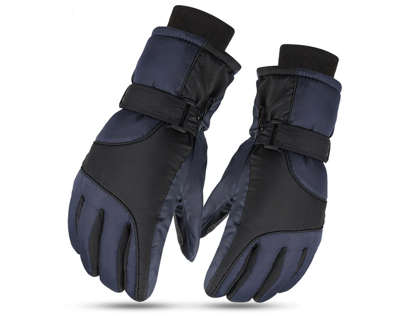 Thick velvet warm motorcycle waterproof anti-skid wind riding touch screen cotton ski gloves,Shape4