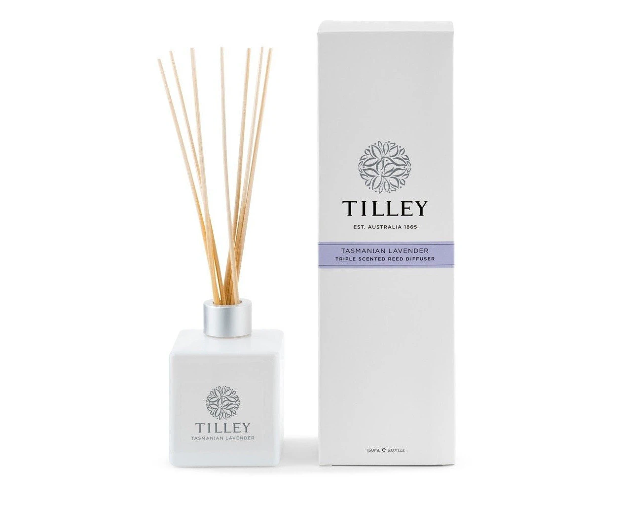 Tilley Classic White - Reed Diffuser 75ml - Tasmanian Lavender