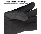 Thick velvet warm motorcycle waterproof anti-skid wind riding touch screen cotton ski gloves,Shape1