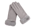 Skiing Anti-Slip Gloves Women Winter Ski Gloves Waterproof & Windproof Snow Gloves,Gray