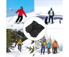 Ski leather gloves men's winter touch screen plus velvet thick driving motorcycle gloves,(Black,Shape1)