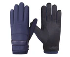 Winter touch screen windproof riding motorcycle cold-proof plus velvet cotton thickening,(Blue,Style2)