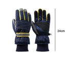 Ski Gloves Winter Touch Screen Waterproof Windproof Riding Cold Protection Plus velvet Cotton,(Blue,Style1)