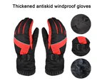 Ski gloves touch screen warm waterproof riding thickening adult cold winter outdoor,(Black,Style2)