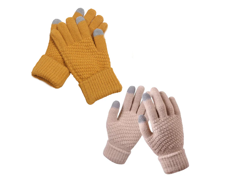 Winter Touchscreen Gloves， Warm Knit Gloves Elastic Cuff ，Winter Gloves,style 2