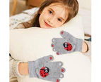 Kids Gloves， Winter Knitted Gloves Stretchy Full Fingers Gloves Mitten for Boys and Girls,style 1