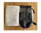 Deluxe Microfiber Travel Towel Sport Beach Towels Ultra Absorbent & Quick Dry - Light Grey