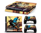 PS4 Skin Vinyl Decal Cover for Sony Playstation Game Console + PS4 Controllers Sticker-TN-PS4-2454