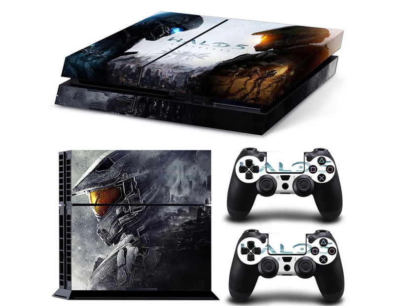 PS4 Skin Vinyl Decal Cover for Sony Playstation Game Console + PS4 Controllers Sticker-TN-PS4-2609