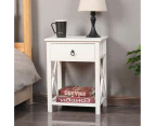 Levede 1x Bedside Tables Drawers Side End Table Storage Cabinet Nightstand