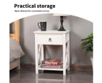 Levede 1x Bedside Tables Drawers Side End Table Storage Cabinet Nightstand