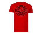 Marvel Mens Hydra Logo T-Shirt (Red) - TV968