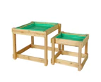 Keezi Kids Sandpit Wooden Sandbox Sand Pit Water Table Outdoor Toys 101cm