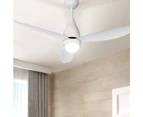Devanti 52'' Ceiling Fan DC Motor LED Light Remote Control - White