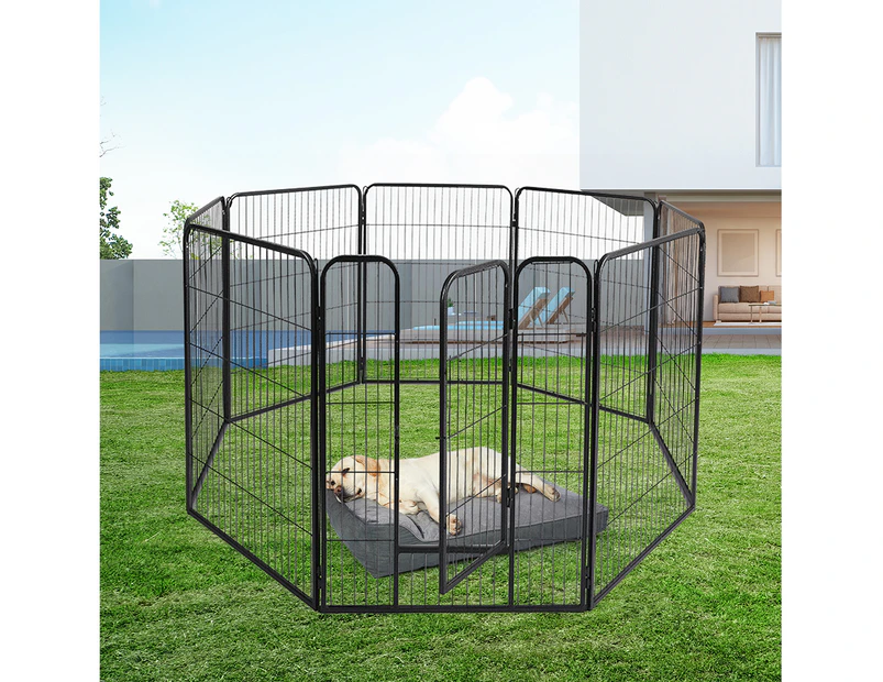 Pawz 8 Panel Pet Dog Playpen Puppy Exercise Cage Enclosure Fence Cat Play Pen 40''