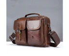 Mens Leather Retro Laptop Bag Business Briefcase Shoulder Bag