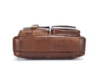 Mens Leather Retro Laptop Bag Business Briefcase Shoulder Bag