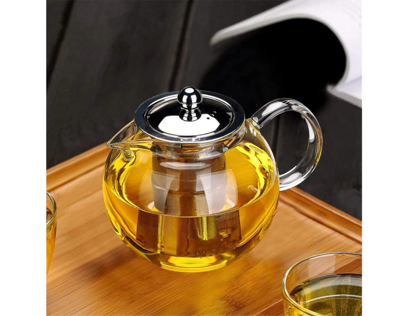 Glass Teapot With Removable Infuser,  Safe Kettle, Blooming And Loose Leaf Tea Maker Set,22oz/650ml