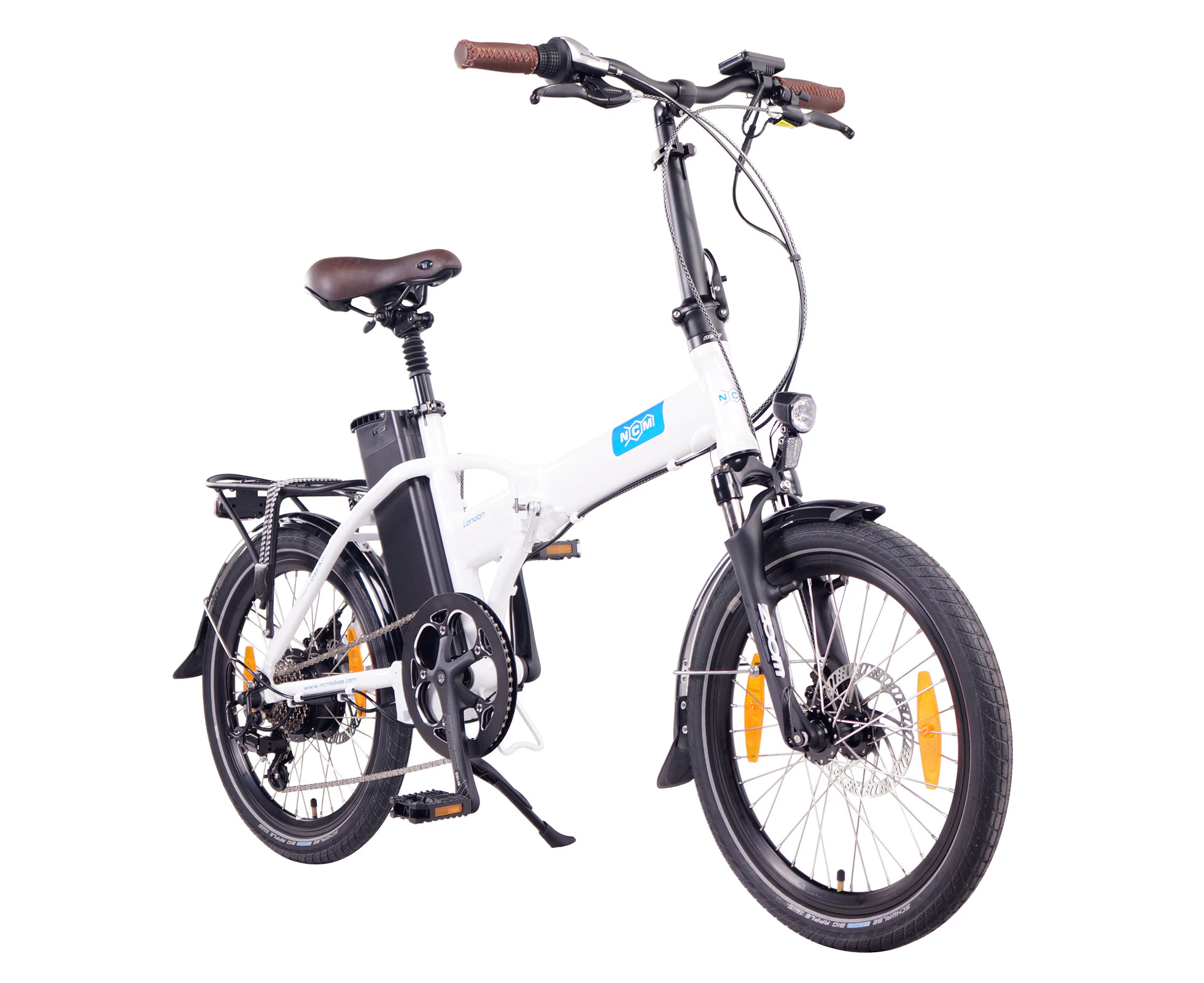 NCM London Folding E-Bike, 250W, 36V 15Ah 540Wh Battery - White